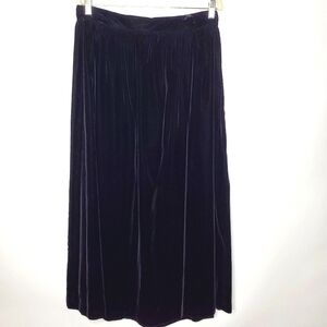 Scott McClintock Velvet Maxi Skirt Size 16 Vintage Black A-line Elegant Gala Y2K